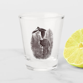 Waldschnepfenjagd Schnapsglas