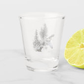 Waldschnepfenjagd Schnapsglas (Rückseite)