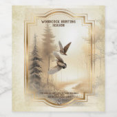 Waldschnepfenjagd Weinetikett (Einzelnes Label)