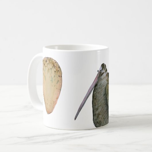 Waldschnepfevogel mit Ei, tony fernandes Kaffeetasse (Vorderseite Links)