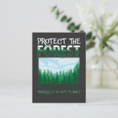 Waldschutz Naturschutz Sensibilisierung für die Um Postkarte (Stehend Vorderseite)