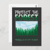 Waldschutz Naturschutz Sensibilisierung für die Um Postkarte (Vorne/Hinten)