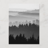 Waldschwarz-Weiß-Foto Postkarte (Vorderseite)