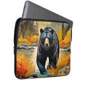 Waldschwarzer Bär Herbst Laptopschutzhülle (Vorne Rechts)