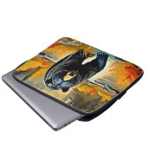 Waldschwarzer Bär Herbst Laptopschutzhülle (Vorne Knopf)