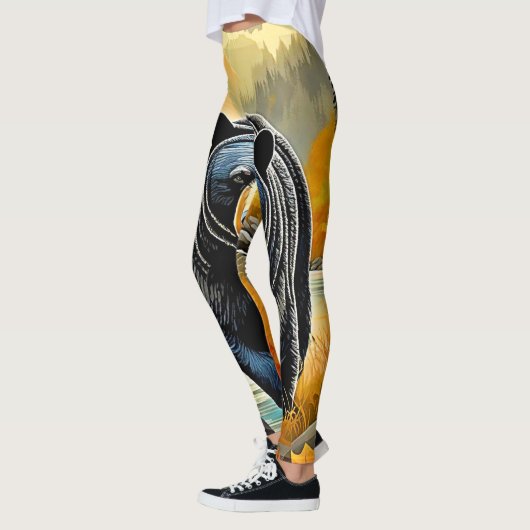 Waldschwarzer Bär Herbst Leggings (Links)