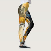Waldschwarzer Bär Herbst Leggings (Rechts)