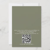 Waldsee-Wald-Wasserfarben-QR-Code-Hochzeit Einladung (Rückseite)
