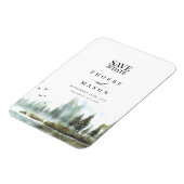 Waldsee Waldland Hochzeitssemble Foto Save the Dat Magnet (Linke Seite)