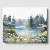 Waldsee-Wildblumen-Hochzeit Gästebuch (Rückseite)