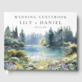 Waldsee-Wildblumen-Hochzeit Gästebuch (Vorderseite)