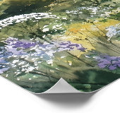 Waldsee-Wildblumen-Hochzeits-Willkommensschild Poster (Ecke)