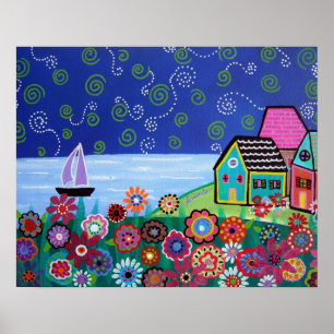 WALDSEGELBOOTMALERIE POSTER