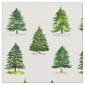 Waldskandinavisches Weihnachtsbaummuster Niedlich Stoff (Nahaufnahme)