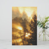 Waldsonnenaufgang Briefpapier (Stehend Vorderseite)