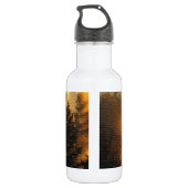 Waldsonnenaufgang Edelstahlflasche (Rückseite)