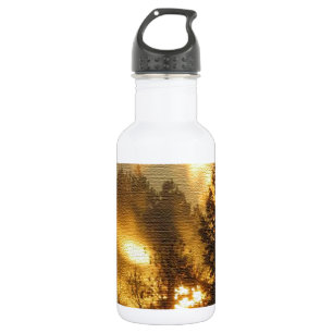 Waldsonnenaufgang Edelstahlflasche