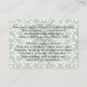 Waldstaubmuster Begleitkarte (Rückseite)