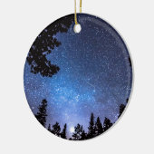 Waldstern, der eine Astronomie-Freude anstarrt Keramikornament (Links)