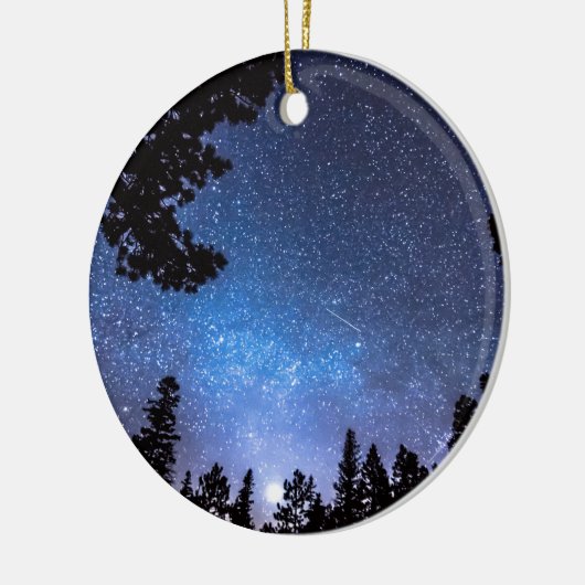 Waldstern, der eine Astronomie-Freude anstarrt Keramikornament (Links)