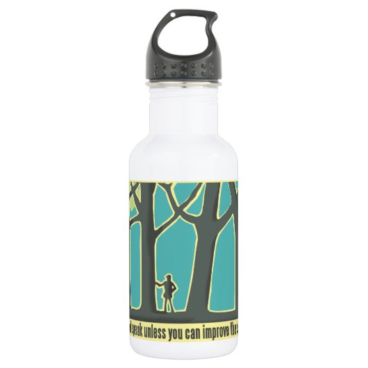 Waldstille Edelstahlflasche (Vorderseite)