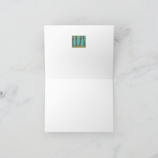 Waldstille Feiertagskarte (Innenseite)