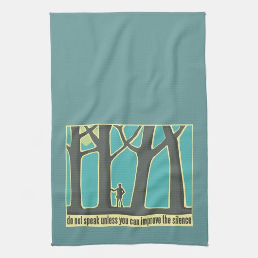Waldstille Geschirrtuch (Vertikal)