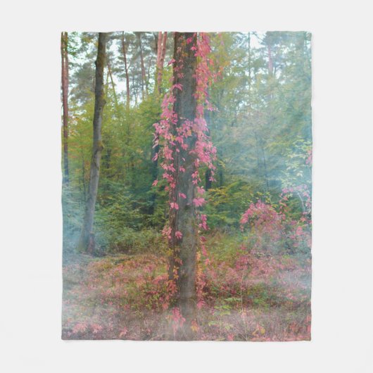Waldstimmung Wurfdecke Fleecedecke (Vorderseite)
