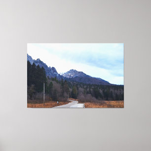Waldstraße Landschaft Wilde Natur Rumänien Leinwanddruck
