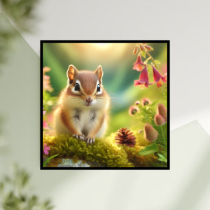 Waldstreifenhörnchen Leinwanddruck