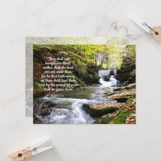 Waldstrom mit beruhigender Bibelbotschaft Karte (Vorderseite/Rückseite Beispiel)