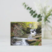 Waldstrom mit beruhigender Bibelbotschaft Post Postkarte (Stehend Vorderseite)