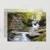 Waldstrom mit beruhigender Bibelbotschaft Post Postkarte (Vorne/Hinten)
