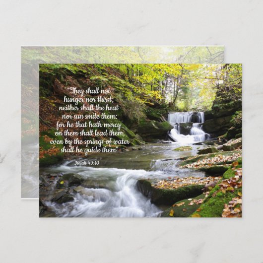 Waldstrom mit beruhigender Bibelbotschaft Post Postkarte (Vorne/Hinten)