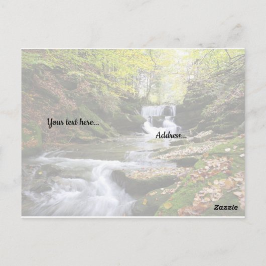 Waldstrom mit beruhigender Bibelbotschaft Post Postkarte (Rückseite)