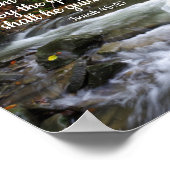 Waldstrom mit beruhigender Bibelbotschaft Poster (Ecke)