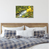 Waldstrom mit gelben Wildblumen Leinwanddruck (Insitu (Schlafzimmer))