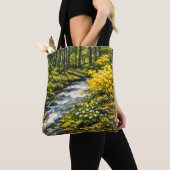 Waldstrom mit gelben Wildblumen Tasche (Von Nahem)