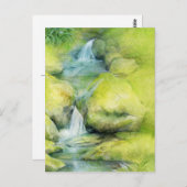Waldstromkaskade Postkarte (Vorne/Hinten)