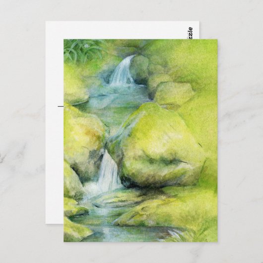 Waldstromkaskade Postkarte (Vorne/Hinten)