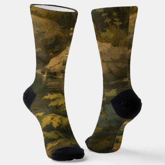 Waldstruktur-Crew-Socken Socken (Gewinkelt)