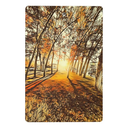 WaldSunset Mini Klemmbrett (Rückseite)