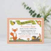 Waldszene - Einladung der Babyparty-3x5 (Stehend Vorderseite)