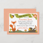 Waldszene - Einladung der Babyparty-3x5 (Vorne/Hinten)