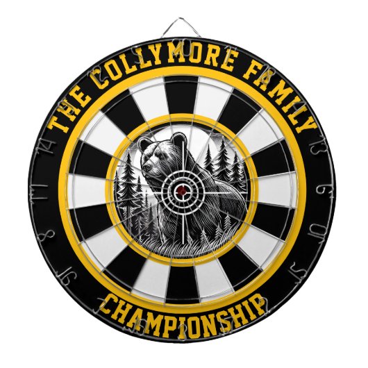 Waldszene Grizzlybär Ziel Dartscheibe (vorne)