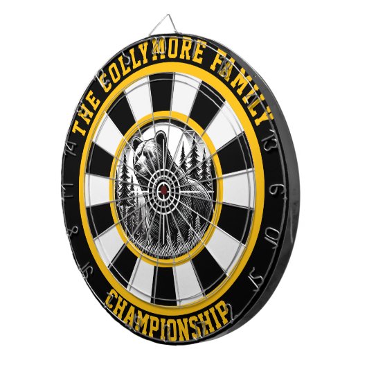 Waldszene Grizzlybär Ziel Dartscheibe (Vorderseite rechts)