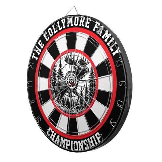 Waldszene in Ziel Dartscheibe (Vorderseite rechts)