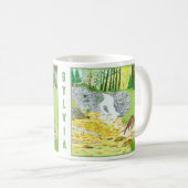 Waldszene Klassischer Becher mit Text Kaffeetasse (VorderseiteRechts)