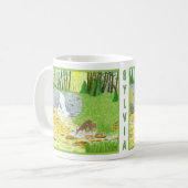 Waldszene Klassischer Becher mit Text Kaffeetasse (Vorderseite Links)