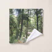 Waldszene mit Chipmunk und Elch Badhandtuch Set (Waschlappen)
